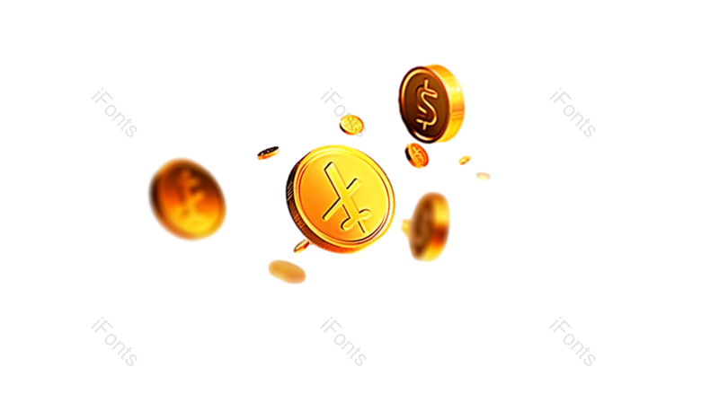 金币图片,漂浮素材元素,漂浮PNG,钱币免抠素材